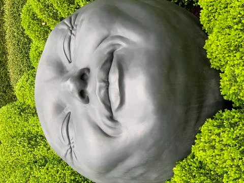 Garden of future in Etretat, Normandie, installation “Drops of rain” Stock Photos