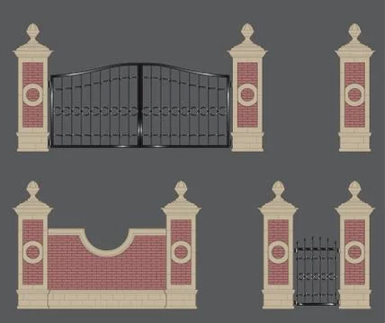 Garden gate Ilustración de archivo