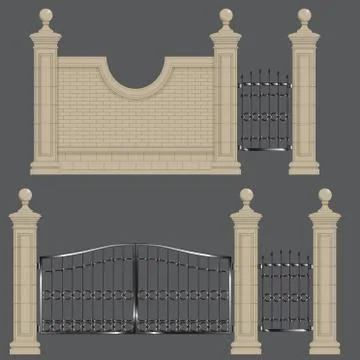 Garden gate Ilustración de archivo