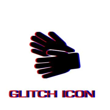 Garden Gloves icon flat Stock Illustration