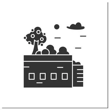 Garden glyph icon Ilustración de archivo
