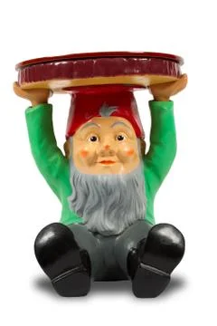 Garden gnome with clipping path Stock Photos