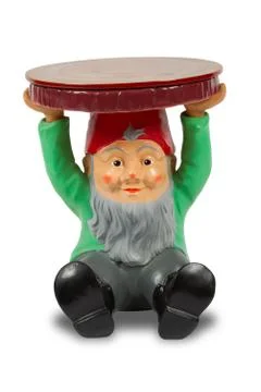 Garden gnome with clipping path Stock Photos