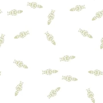 Garden gnome glyph seamless pattern Stock Illustration