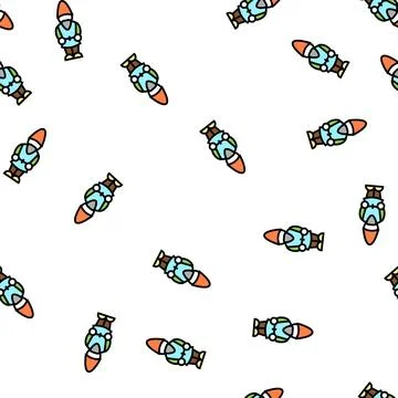 Garden gnome vector seamless pattern Stock Illustration