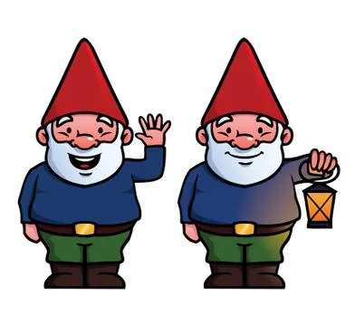 Garden gnomes Stock Illustration