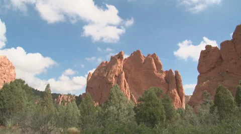 Garden of the Gods cloud shadows timelapse Stock Footage 957169