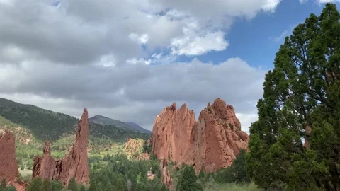 Garden of the Gods in Colorado Springs Stock Footage