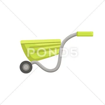 Garden Green Wheel Barrel Stock Illustration