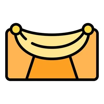 Garden hammock icon vector flat Stockillustratie