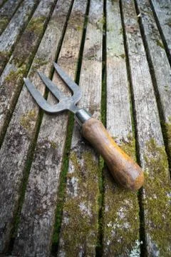 Garden hand fork diagonal Foto stock