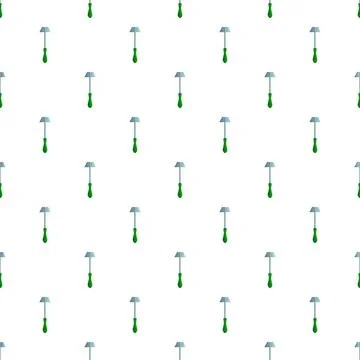 Garden hand hoe tool seamless pattern background Stock Illustration