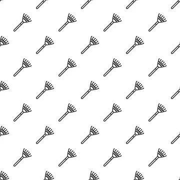 Garden hand rake tool seamless pattern background Illustrazione stock