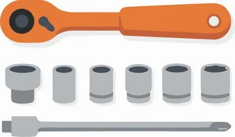 Garden Hand Tools Set with Trowel and Pots, Vector Illustration Stock Illustration
