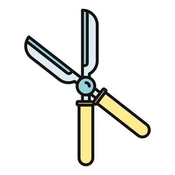 Garden hedge shears tool for pruning and maintenance Stock Illustration