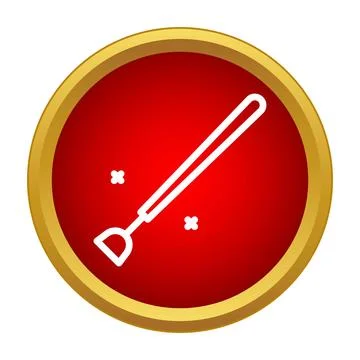 Garden hoe tool icon illustrating agriculture work Stock Illustration