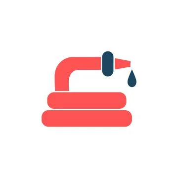 Garden hose colored vector icon Stock Illustration