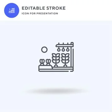 Garden icon vector, filled flat sign, solid pictogram isolated on white, logo Illustrazione stock