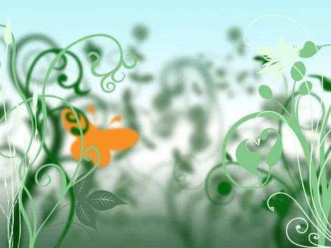 In the garden Stock Illustration