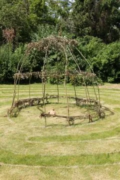 Garden Labyrinth. Stock Photos