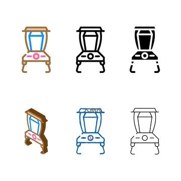 Garden lamp color icon vector diversity Stock Illustration