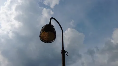 Garden Lamp Stock Footage 221807436