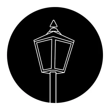 Garden lamp logo Stock Illustration