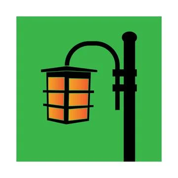 Garden lamp logo Stock Illustration