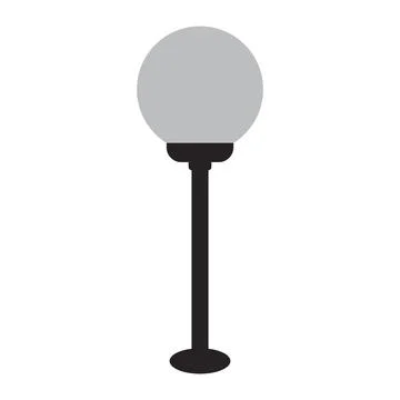 Garden lamp logo Stock Illustration