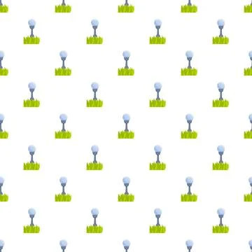 Garden lamp post light with grass pattern イラスト素材