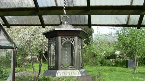 Garden lantern Stock Footage 24697004