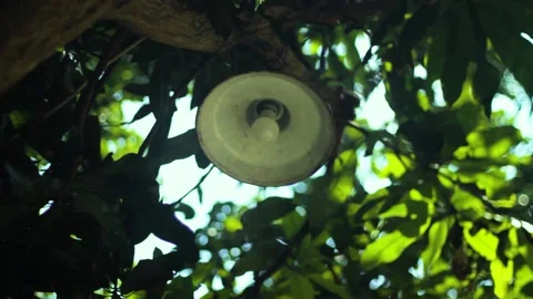 Garden light with rust on the hood Stock Footage 236341218