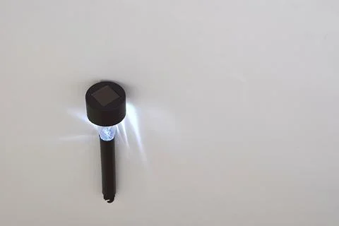 Garden light on a solar panel. Stock-Fotos