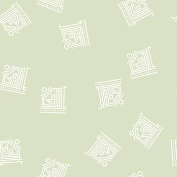 Garden location on map line seamless pattern 库存插图