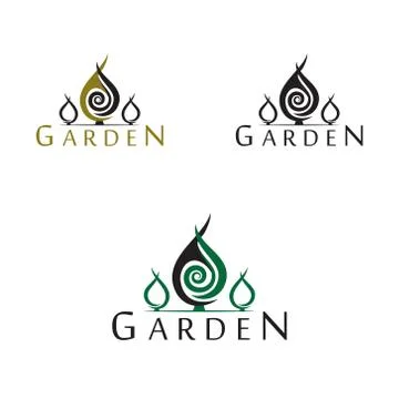 Garden logo, illustration, vector Illustration