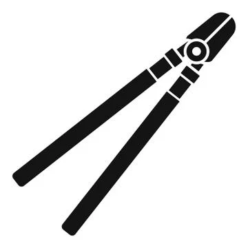 Garden long scissors icon, simple style Illustrazione stock