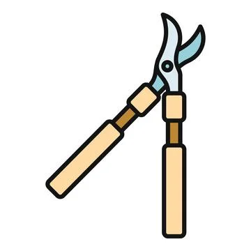 Garden lopper tool with long handles for pruning branches Illustration