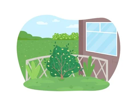 Garden maintenance 2D vector web banner, poster Illustrazione stock