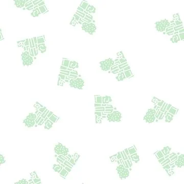 Garden maintenance glyph seamless pattern 库存插图