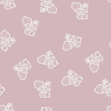 Garden maintenance line seamless pattern 스톡 일러스트
