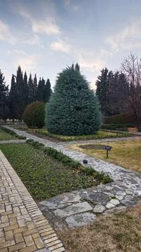 Garden of the monastery Foto stock