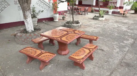 Garden in monastery slider shoot 库存影片 59306052