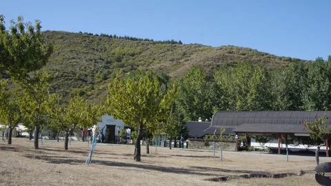 A garden in a mountain village. Stock Footage 80248791