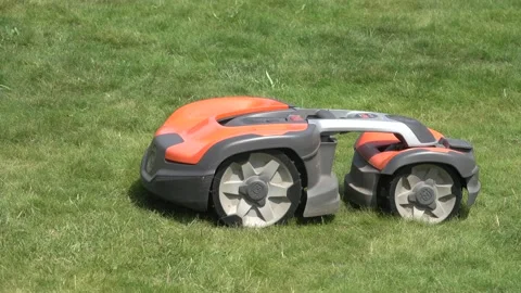 Garden mower lawn Stock Footage 158625056