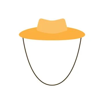 A garden or cowboy hat, vector illustration of a Flat Design style 스톡 일러스트