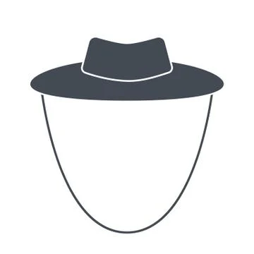 Garden or cowboy hat, vector illustration 스톡 일러스트
