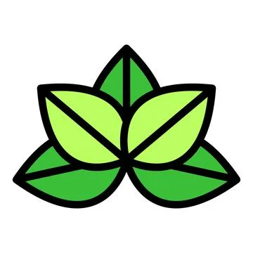 Garden oregano icon vector flat 스톡 일러스트