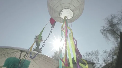 Garden party decorations Stock Footage 77048928