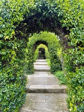 Garden Path With Steps Stock Photos