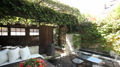 Garden Patio Stock Footage 40803961